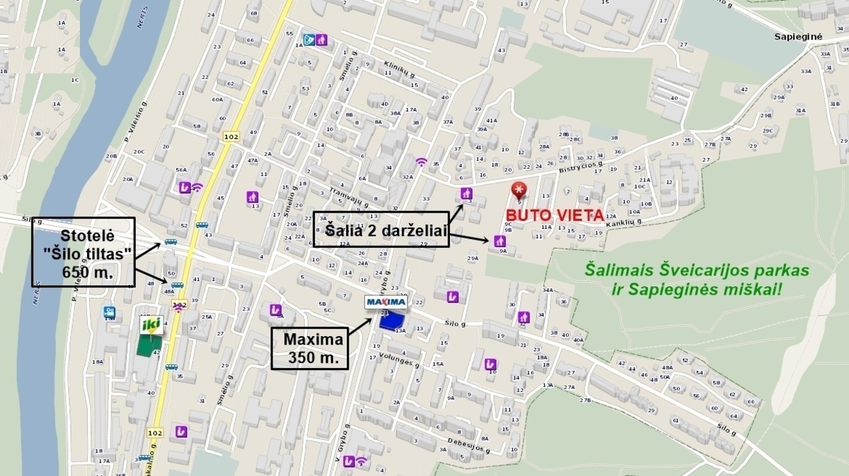 Nuomojamas butas Bistryčios g., Antakalnis, Vilniaus m., Vilniaus m. sav., 17 m2 ploto, 1 kambariai 19
