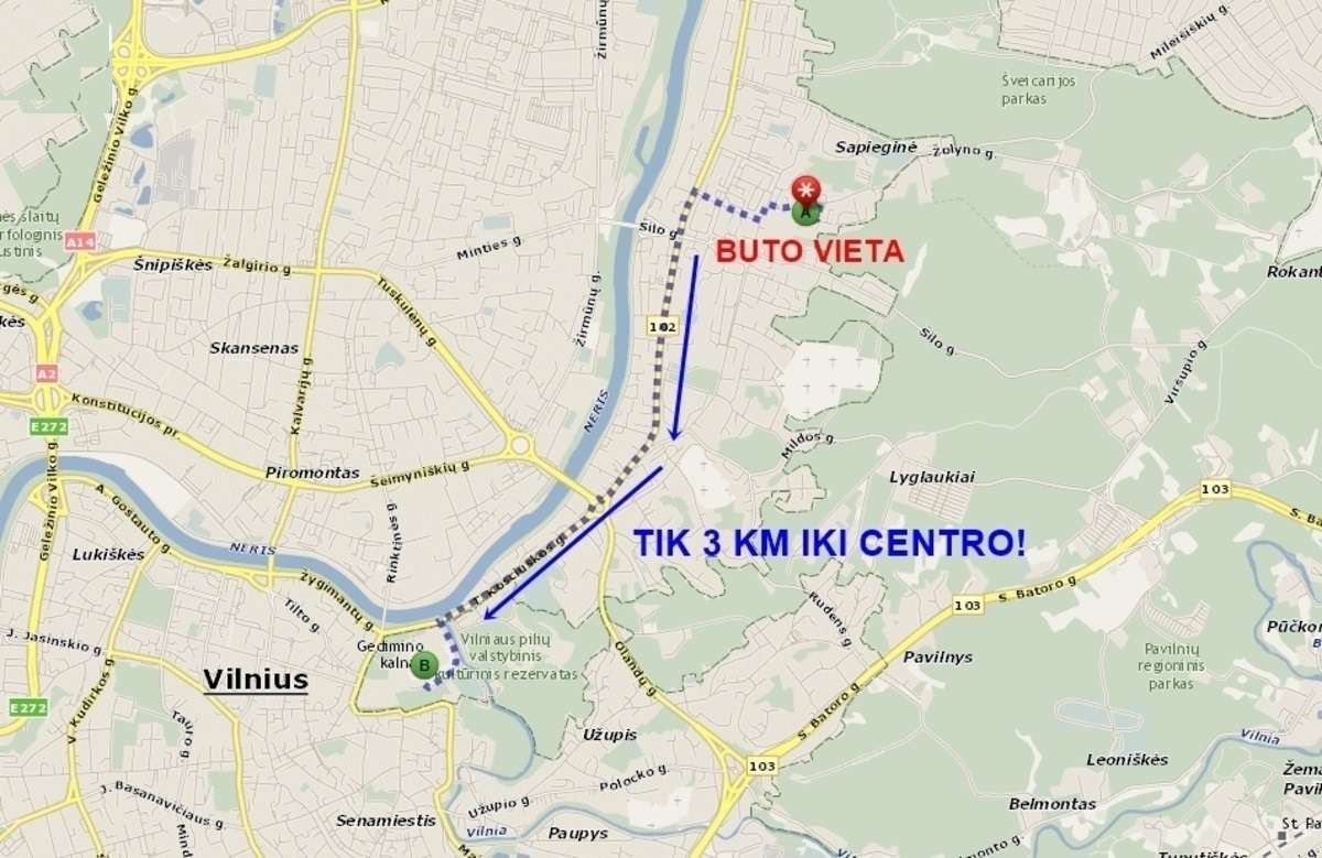 Nuomojamas butas Bistryčios g., Antakalnis, Vilniaus m., Vilniaus m. sav., 17 m2 ploto, 1 kambariai 20