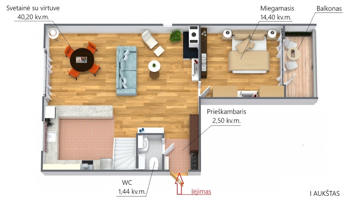 Parduodamas butas Mykolo Marcinkevičiaus g., Santariškės, Vilniaus m., Vilniaus m. sav., 90.65 m2 ploto, 4 kambariai 32