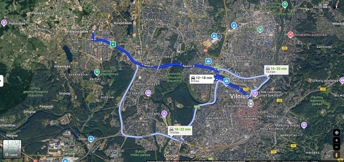Nuomojamas butas Vištyčio g., Pilaitė, Vilniaus m., Vilniaus m. sav., 45.24 m2 ploto, 2 kambariai 25