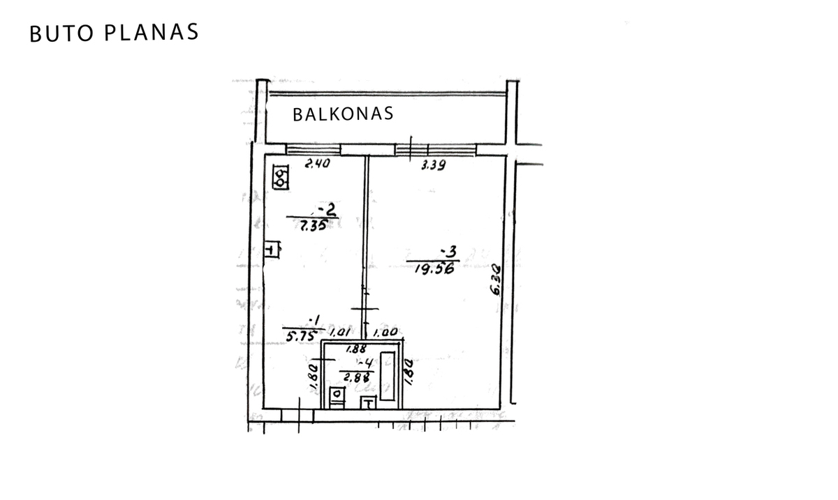 Parduodamas butas Panevėžio g., Naujininkuose, Vilniuje, 35.54 kv.m ploto 13