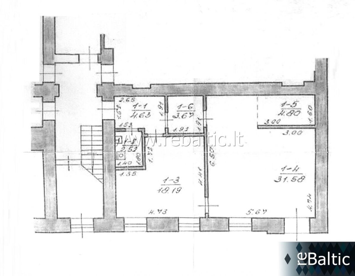 Nuomojamos administracinės, paslaugų, prekybos patalpos Vasario 16-osios g., Centras, Vilniaus m., Vilniaus m. sav., 65.39 m2 ploto 17
