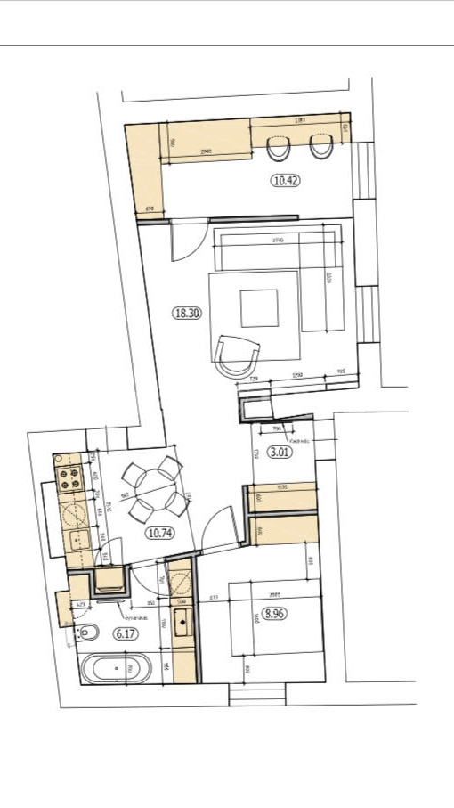 Nuomojamas butas Didžioji g., Senamiestis, Vilniaus m., Vilniaus m. sav., 60.49 m2 ploto, 3 kambariai 17