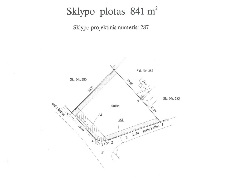 Parduodamas sklypas Gabijos g., Kalvelių k., Vilniaus r. sav., 8.41 a ploto 4