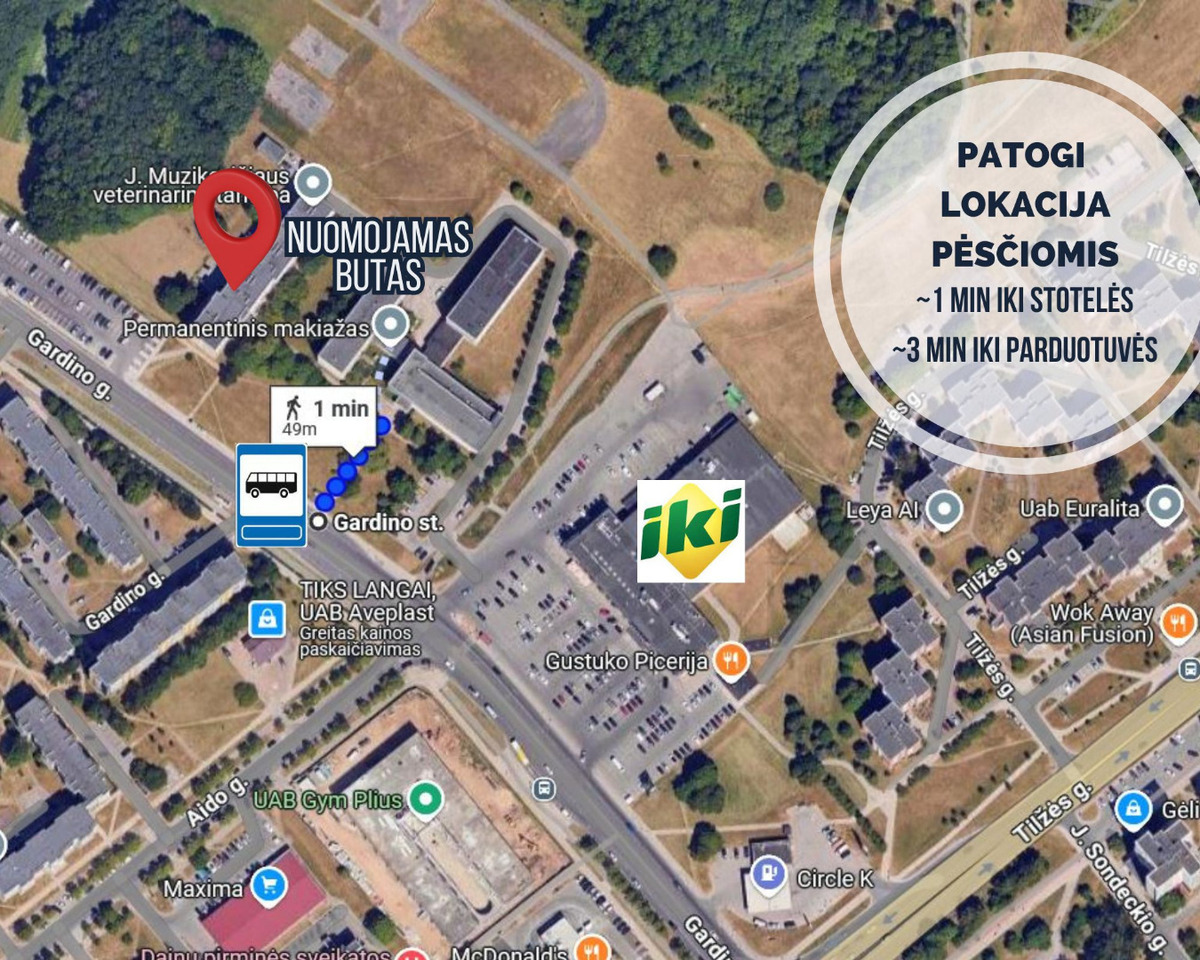 Nuomojamas butas Gardino g., Dainiai, Šiaulių m., Šiaulių m. sav., 42.77 m2 ploto, 2 kambariai 17