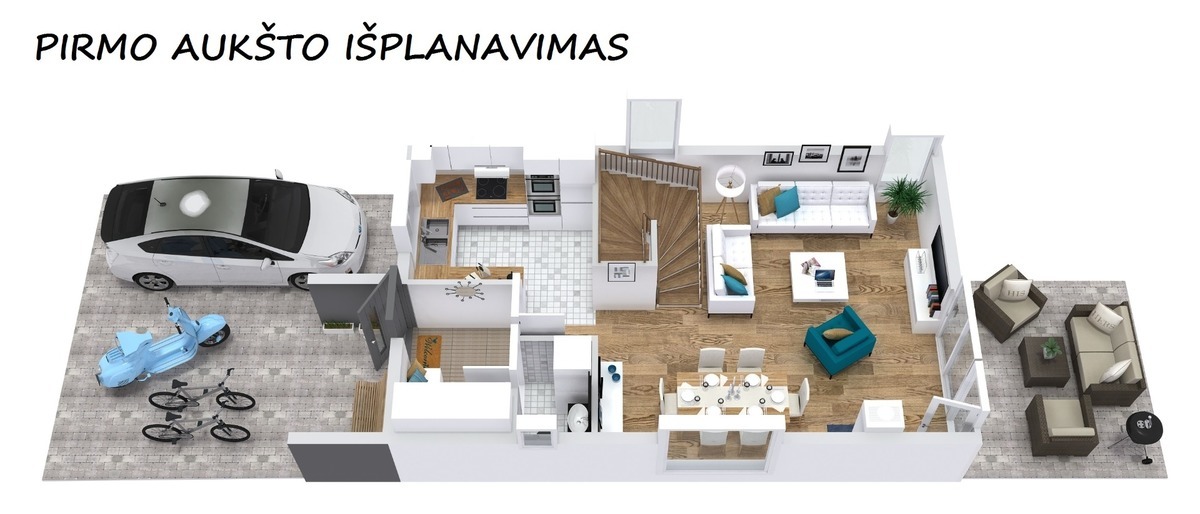 Parduodamas namas Žalčio g., Domeikavos k., Kauno r. sav., 80 m2 ploto, 2 aukštai 6
