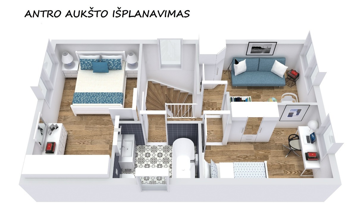 Parduodamas namas Žalčio g., Domeikavos k., Kauno r. sav., 80 m2 ploto, 2 aukštai 7