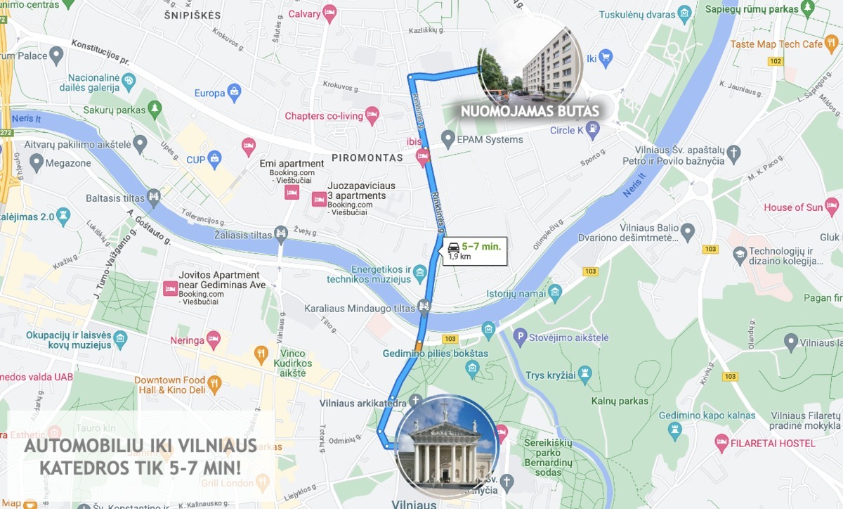Nuomojamas butas Rinktinės g., Šnipiškės, Vilniaus m., Vilniaus m. sav., 47 m2 ploto, 2 kambariai 19