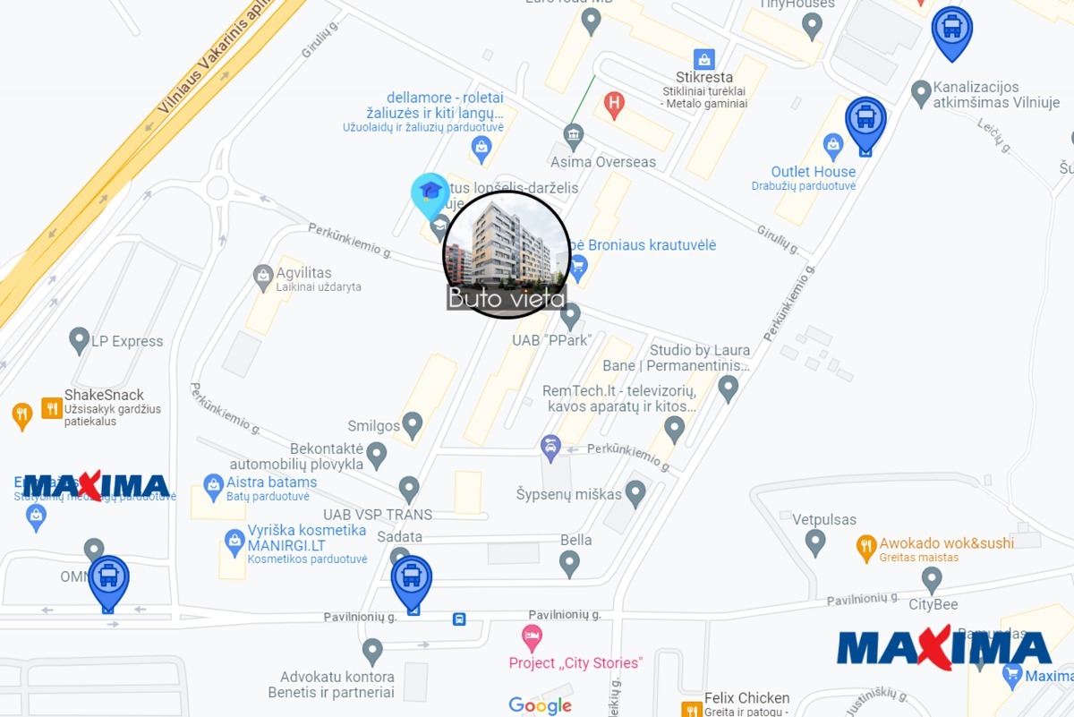 Parduodamas butas Girulių g., Pašilaičiai, Vilniaus m., Vilniaus m. sav., 42 m2 ploto, 2 kambariai 19