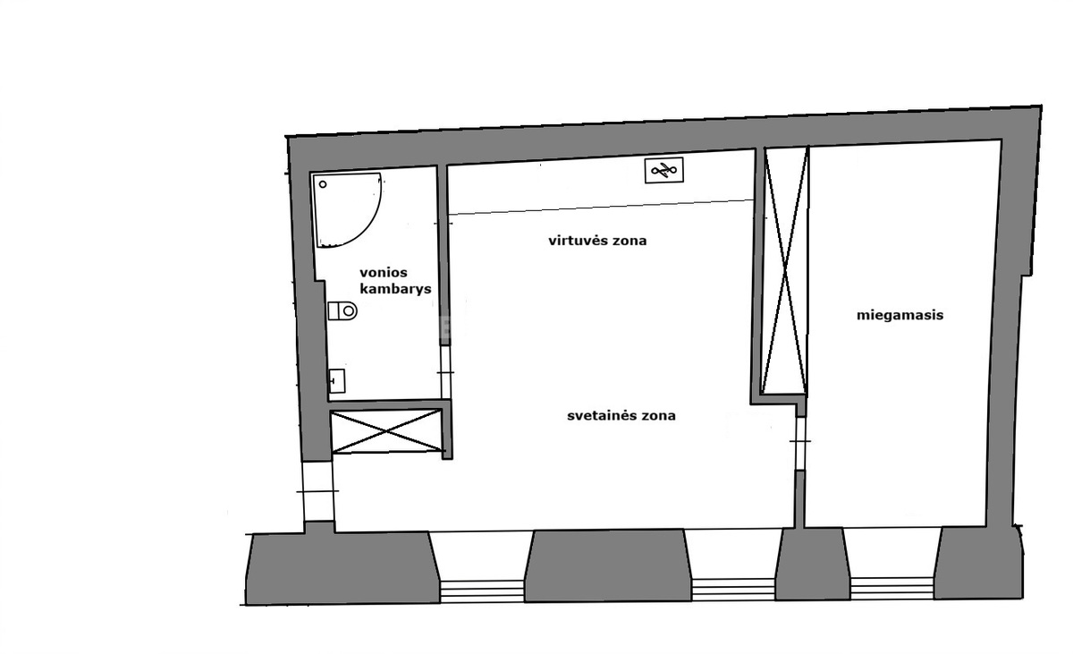 Nuomojamas butas Subačiaus g., Senamiestis, Vilniaus m., Vilniaus m. sav., 50 m2 ploto, 2 kambariai 19